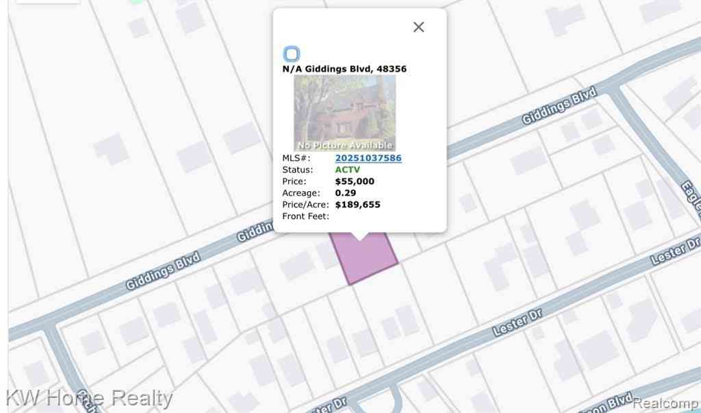 Vacant Land For Sale - N/A Giddings Blvd  <br/> Highland, MI 48356