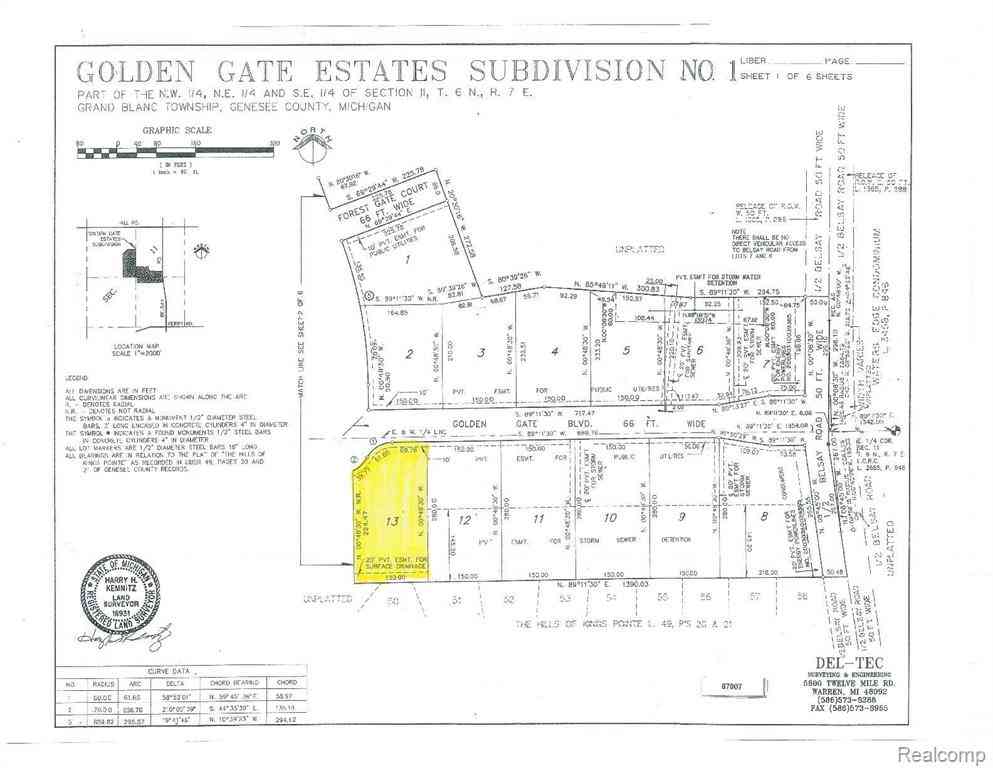 Vacant Land For Sale - 000 Golden Gate Boulevard <br/> Grand Blanc, MI 48439
