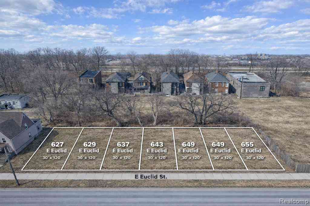 Vacant Land For Sale - 627 E Euclid Street <br/> Detroit, MI 48202