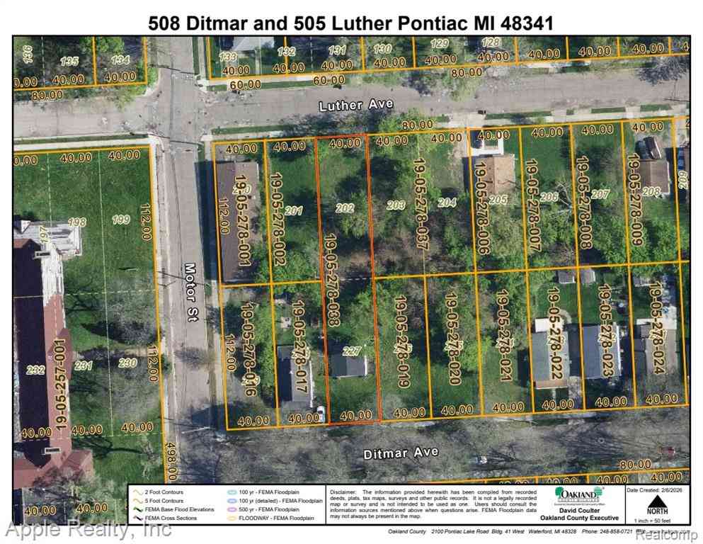 Vacant Land For Sale - 508 Ditmar & 505 Luther  <br/> Pontiac, MI 48341