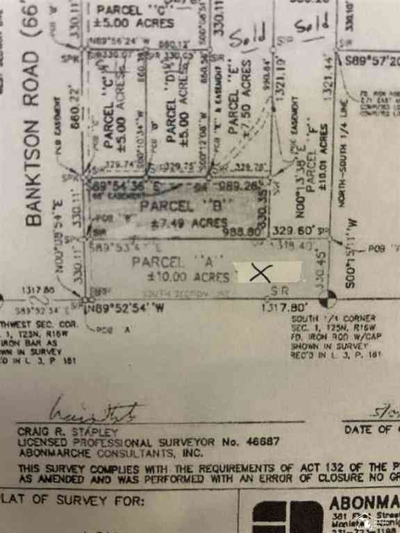 Vacant Land For Sale - Banktson Road <br/> Frankfort, MI 49635