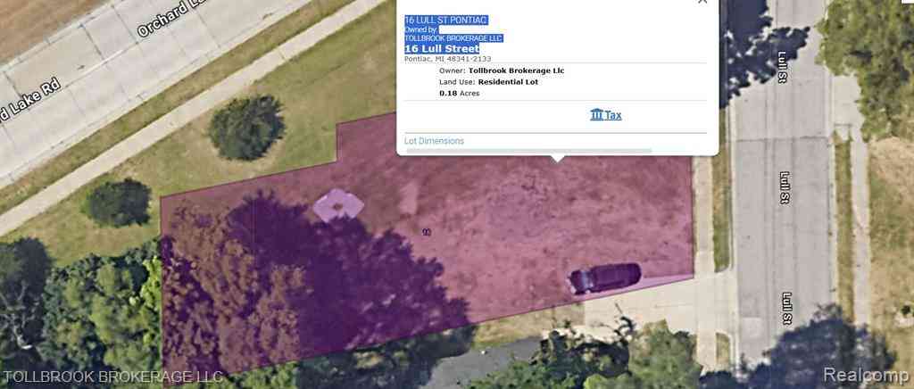 Vacant Land For Sale - 16 Lull Street <br/> Pontiac, MI 48341