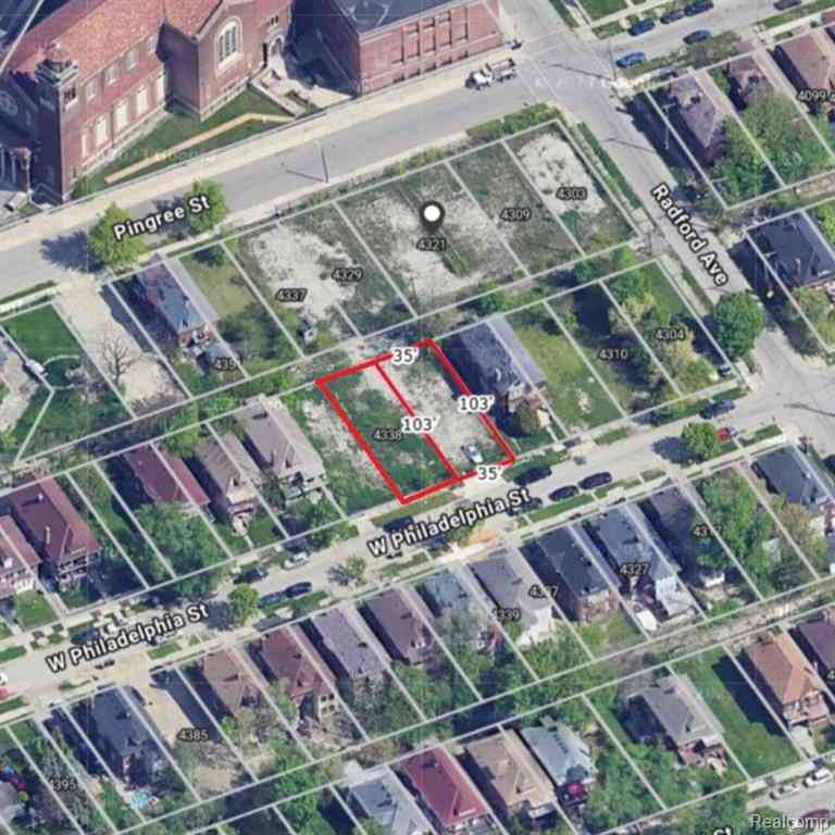 Vacant Land For Sale - 4338 W Philadelphia Street <br/> Detroit, MI 48204