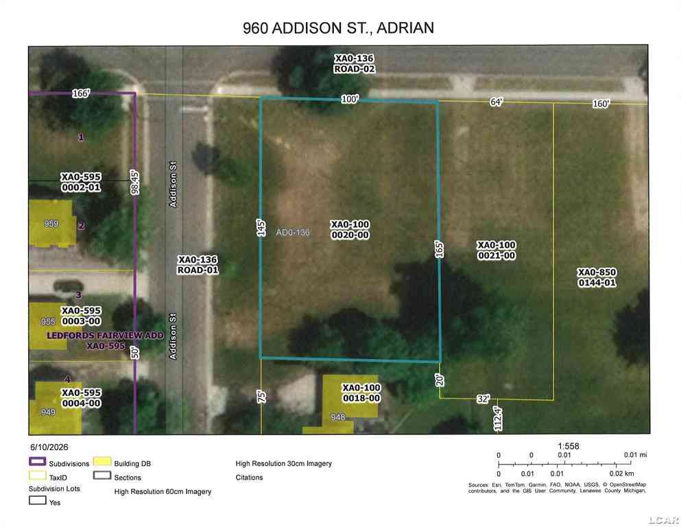 Vacant Land For Sale - 960 Addison Street <br/> Adrian, MI 49221