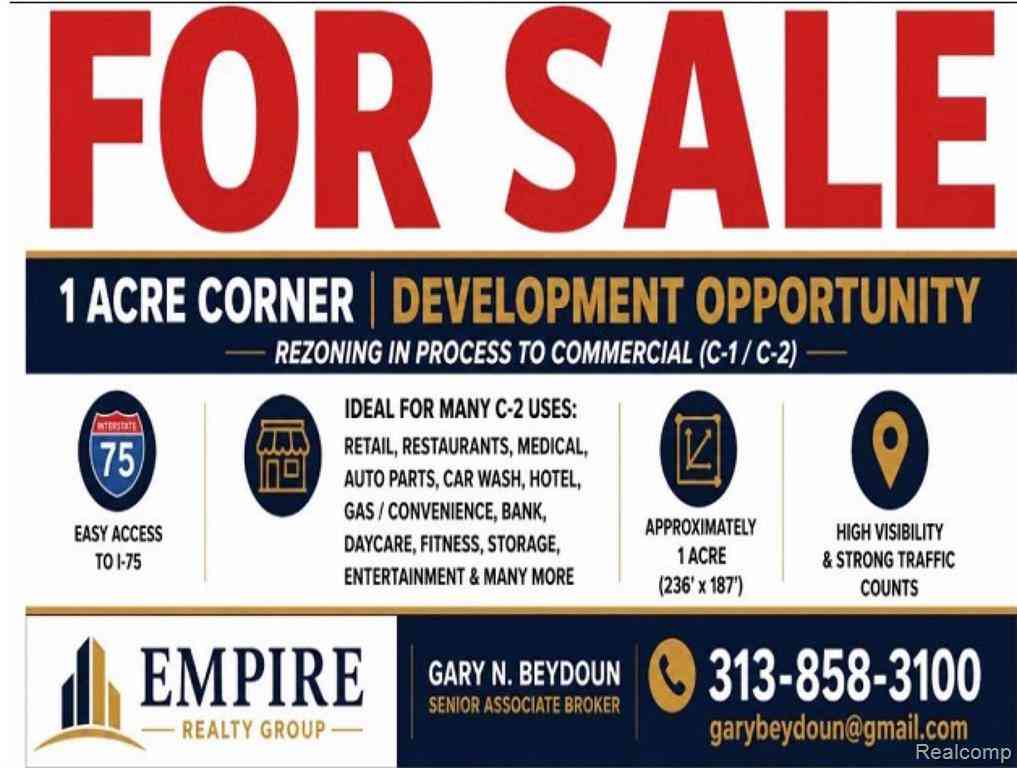 Vacant Land For Sale - 15468 Northline Road <br/> Southgate, MI 48195