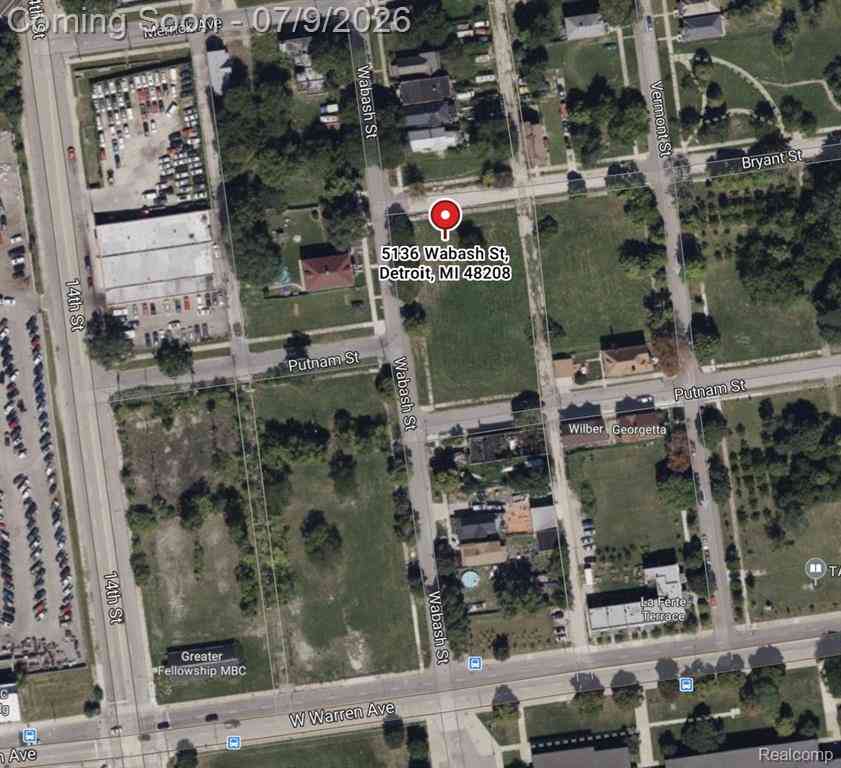 Vacant Land For Sale - 5136 Wabash Street <br/> Wayne County, Detroit, MI 48208