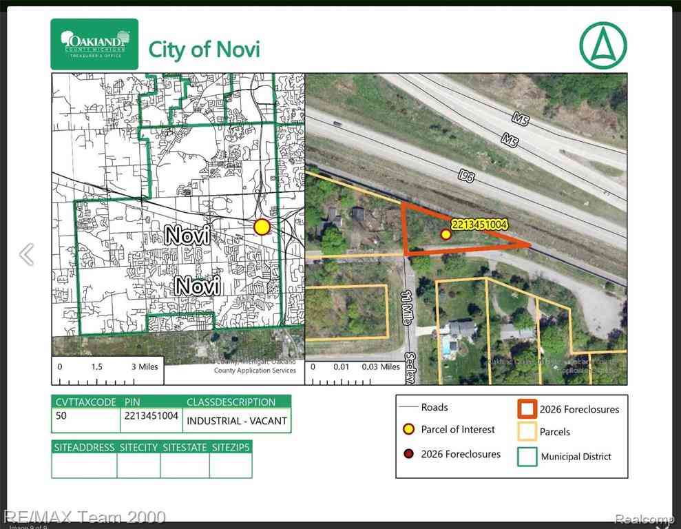 Vacant Land For Sale - 40304 W 11 Mile Rd  <br/> Oakland County, Novi, MI 48375