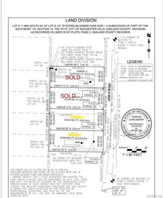 Vacant Land For Sale - 00 John R  <br/> Oakland County, Rochester, MI 48307