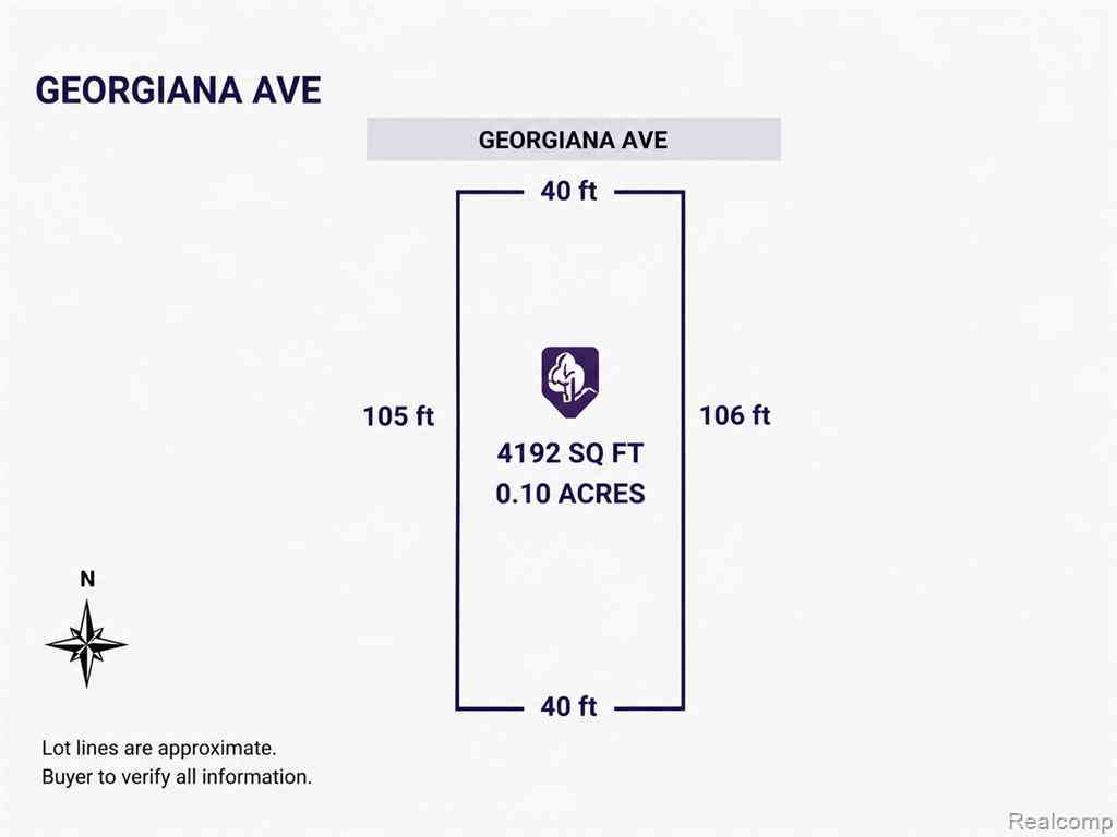 Vacant Land For Sale - 12396 Georgiana Avenue <br/> Warren, MI 48089
