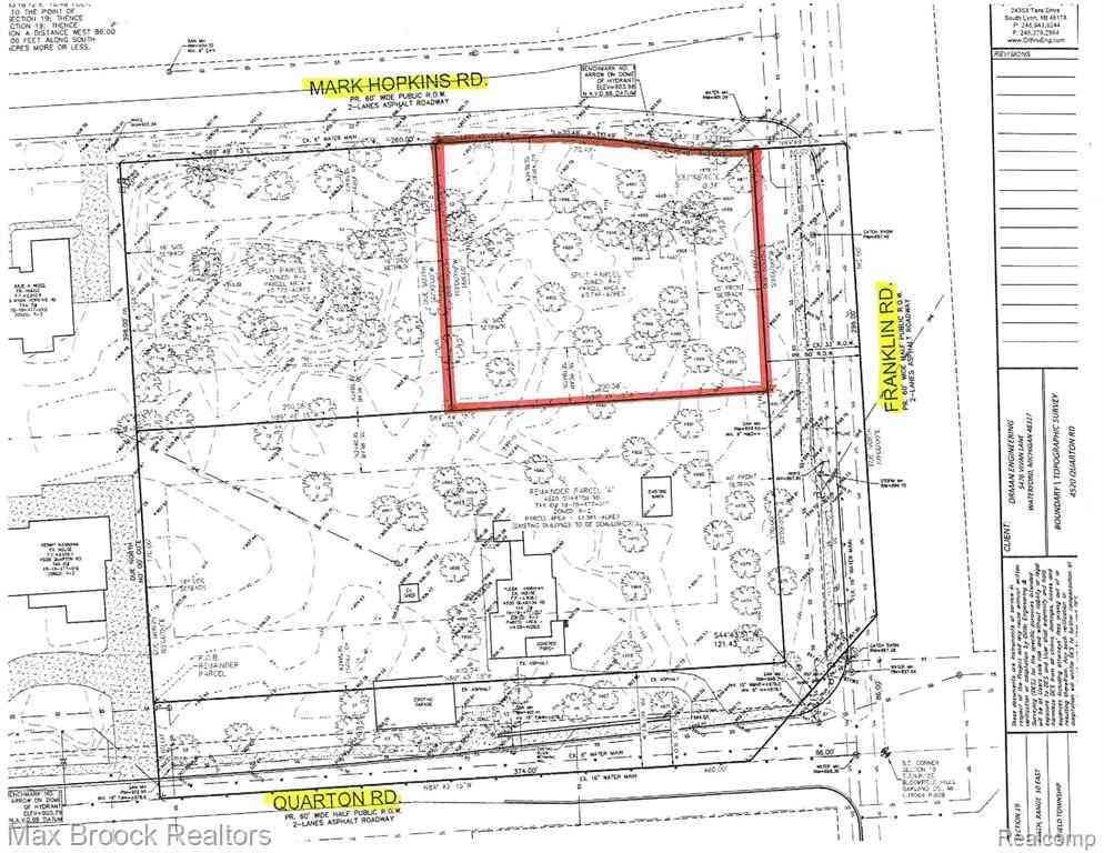 Vacant Land For Sale - 0000 Mark Hopkins Rd  <br/> Bloomfield Hills, MI 48302