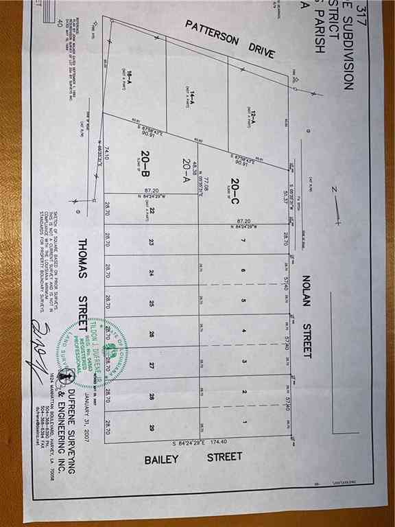 Vacant Land For Sale - Thomas, Bailey, Nolan Street<br/> New Orleans, LA 70131