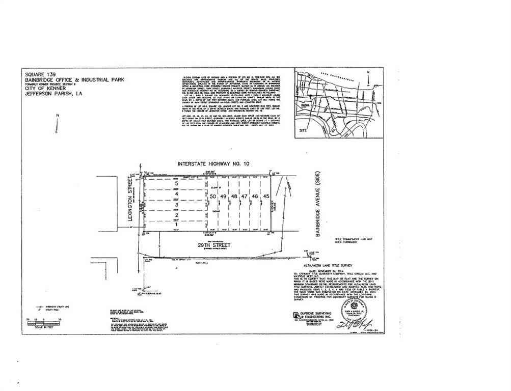 Vacant Land For Sale - LOTS 1-6 45-50 Lexington Avenue<br/> Kenner, LA 70062