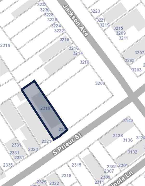 Vacant Land For Sale - 2317-19 S Prieur Street<br/> New Orleans, LA 70125