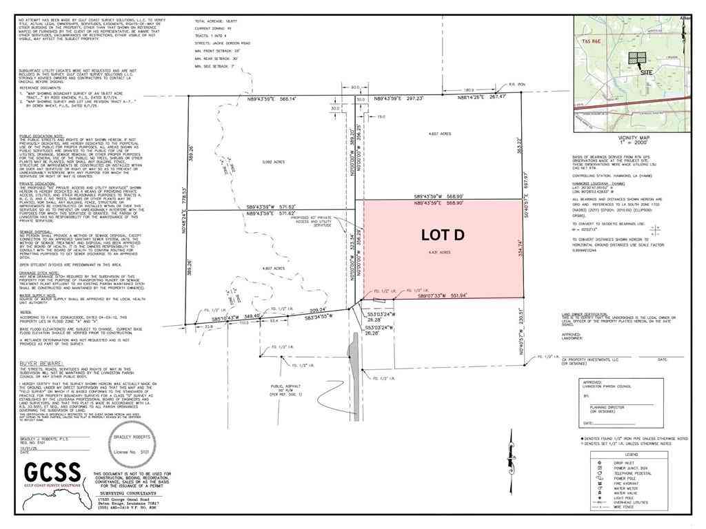 Vacant Land For Sale - LOT D Jackie Gordon Lane<br/> Albany, LA 70711