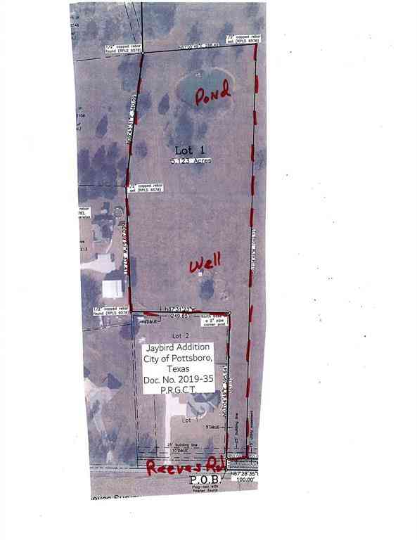 Vacant Land For Sale - 0000 Reeves Road<br/> Pottsboro, TX 75076