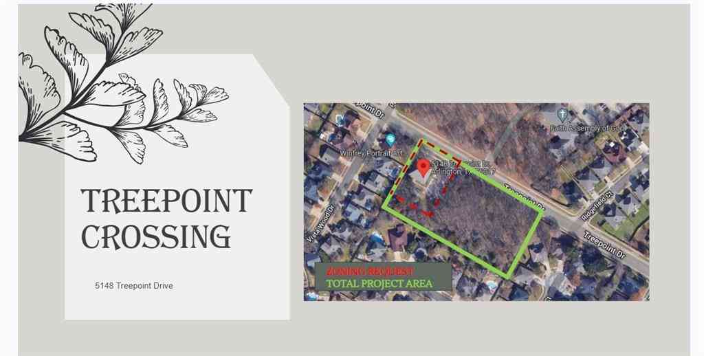 Vacant Land For Sale - 5150 Treepoint Drive<br/> Arlington, TX 76017