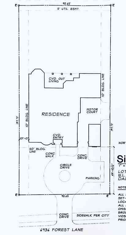 Vacant Land For Sale - 6936 Forest Lane<br/> Dallas, TX 75230