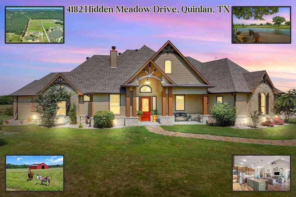 Homes For Sale - 4182 Hidden Meadow Drive<br/> Hunt County, Quinlan, TX 75474