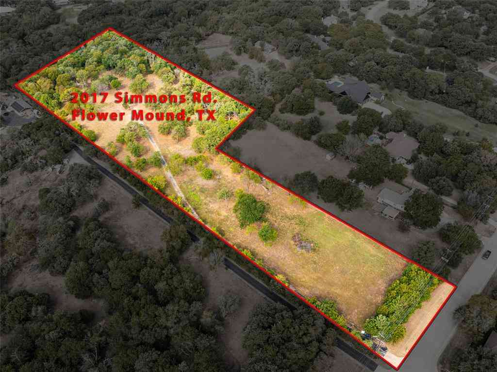 Vacant Land For Sale - 2017 Simmons Road<br/> Denton County, Flower Mound, TX 75022