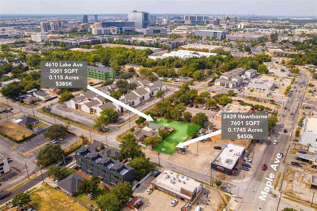 Vacant Land For Sale - 4610 Lake Avenue<br/> Dallas County, Dallas, TX 75219