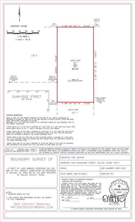 Vacant Land For Sale - 1224 Sunnyside Avenue<br/> Cockrell Hill, TX 75211