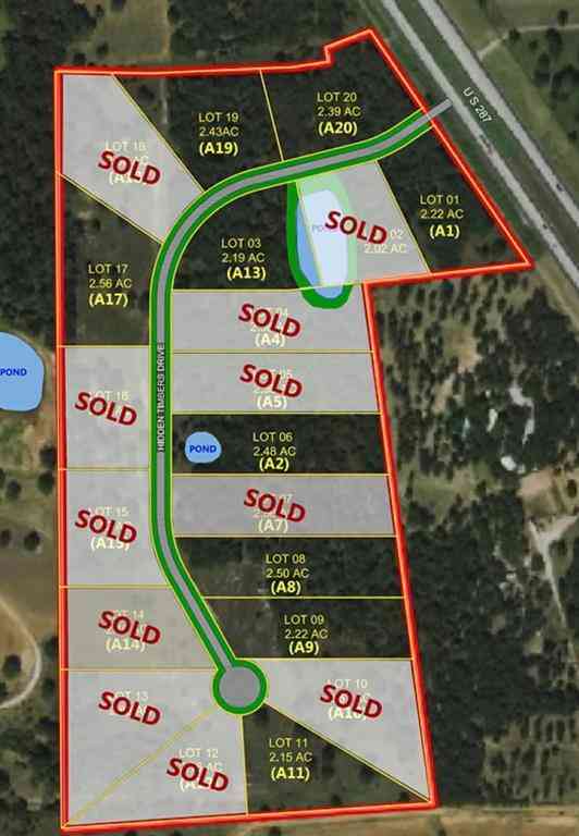 Vacant Land For Sale - 145 Hidden Timbers<br/> Wise County, Alvord, TX 76225