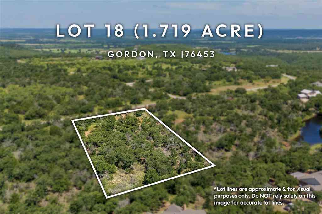 Vacant Land For Sale - LOT 18 Canyon Lake Road<br/> Palo Pinto County, Gordon, TX 76453