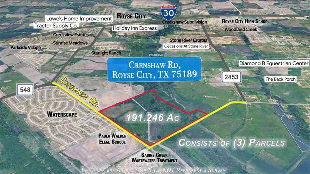 Vacant Land For Sale - TBD Crenshaw Road<br/> Rockwall County, Royse City, TX 75189