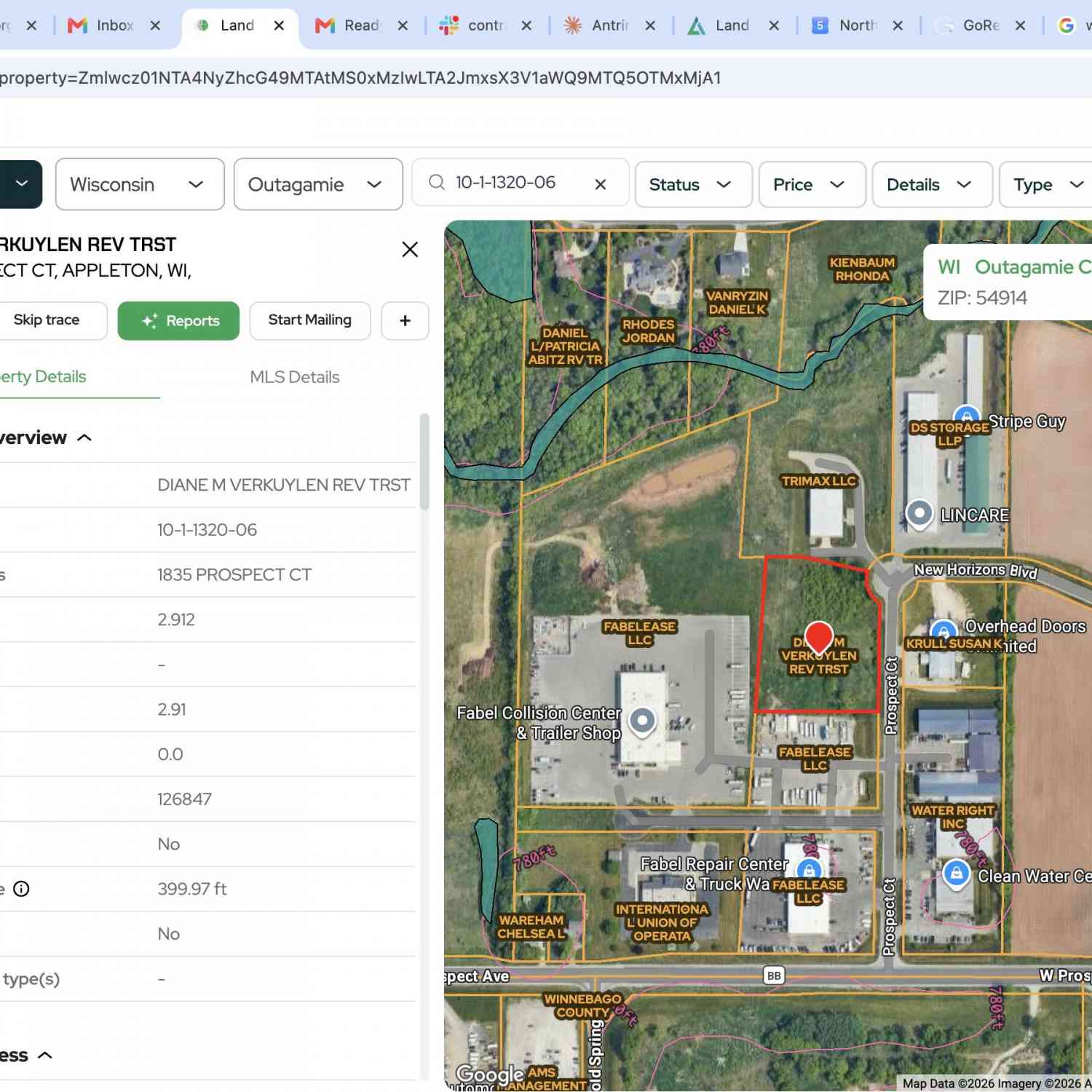 Vacant Land For Sale - 1835 Prospect<br/> Grand Chute, WI 54914