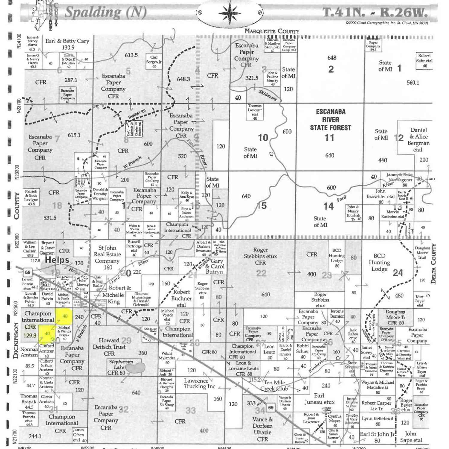 Vacant Land For Sale - 5321 W County Road 569<br/> Spalding, MI 49873
