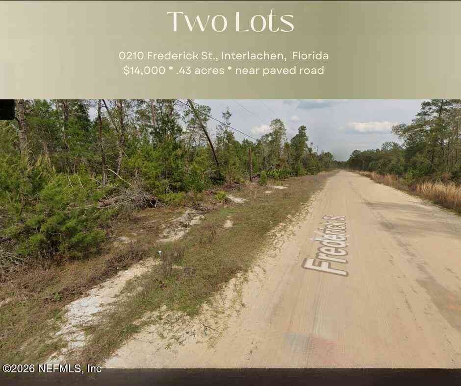Vacant Land For Sale - 0210 Frederick Street<br/> Interlachen, FL 32148