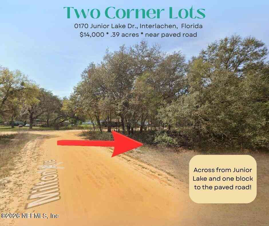 Vacant Land For Sale - 0170 Junior Lake Drive<br/> Interlachen, FL 32148
