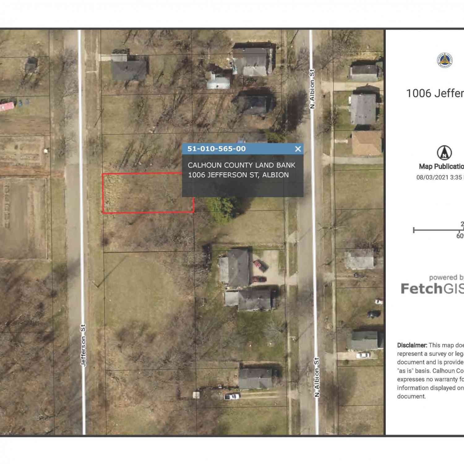 Vacant Land For Sale - 1006 Jefferson Street<br/> Albion, MI 49224