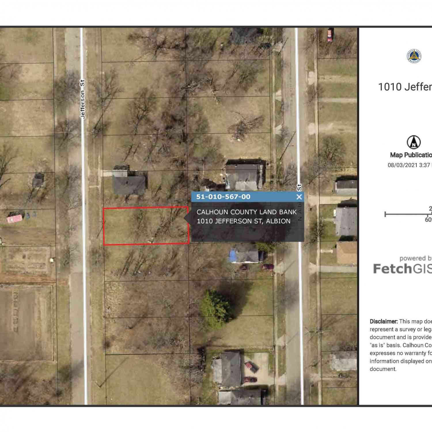 Vacant Land For Sale - 1010 Jefferson Street<br/> Albion, MI 49224