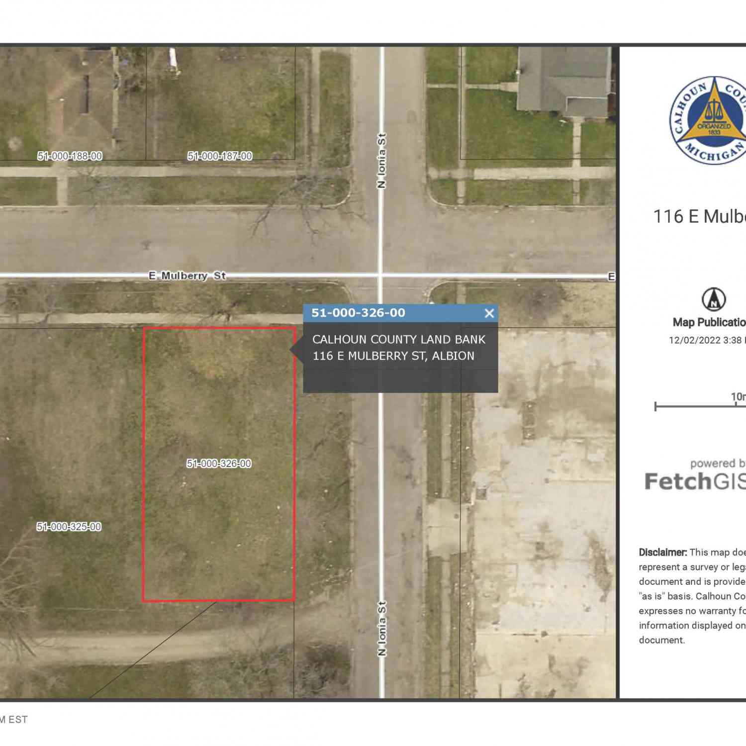 Vacant Land For Sale - 116 E Mulberry Street<br/> Albion, MI 49224