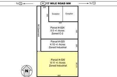 Vacant Land For Sale - 2150 17 Mile Road<br/> Kent City, MI 49330