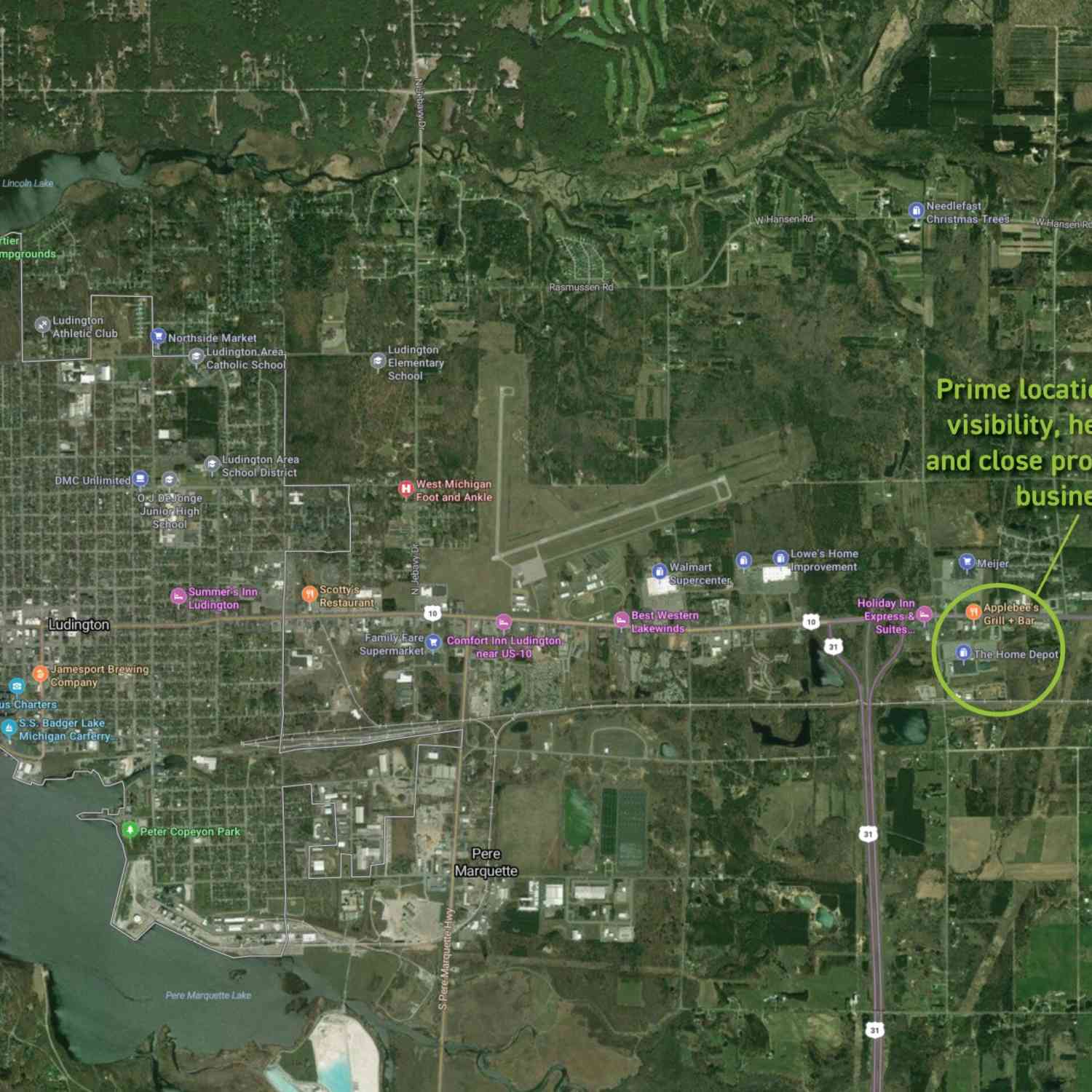 Vacant Land For Sale - 3843 Us-10<br/> Ludington, MI 49431
