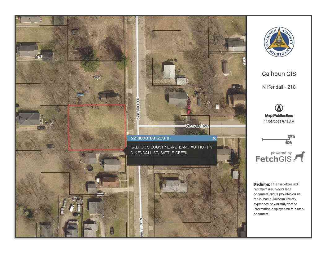 Vacant Land For Sale - V/L N Kendall Street #218<br/> Battle Creek, MI 49037