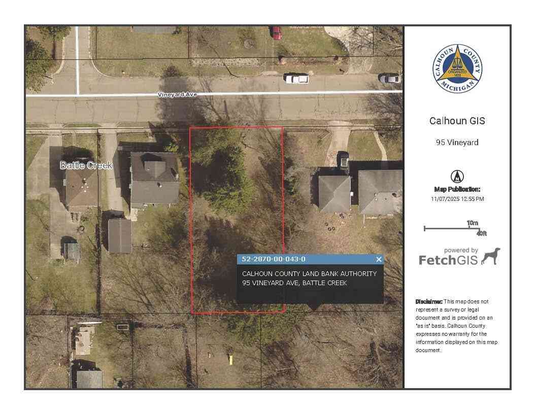 Vacant Land For Sale - 95 Vineyard Avenue<br/> Battle Creek, MI 49037