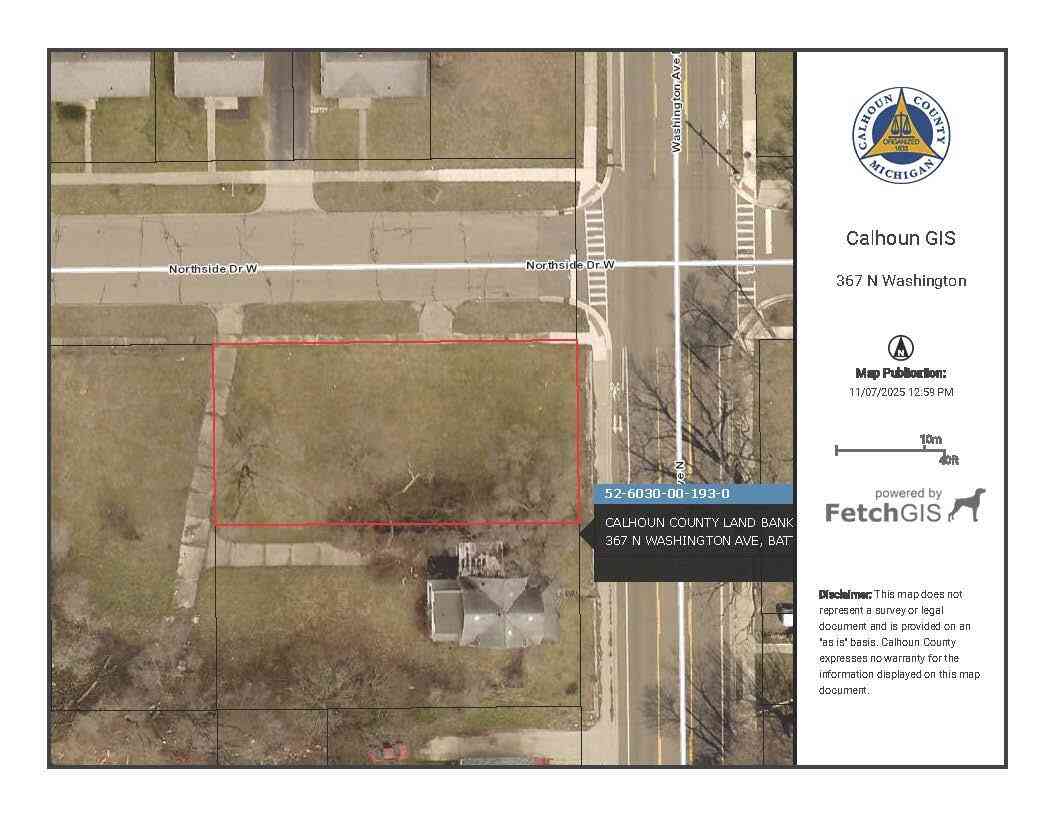 Vacant Land For Sale - 367 N Washington Avenue<br/> Battle Creek, MI 49037