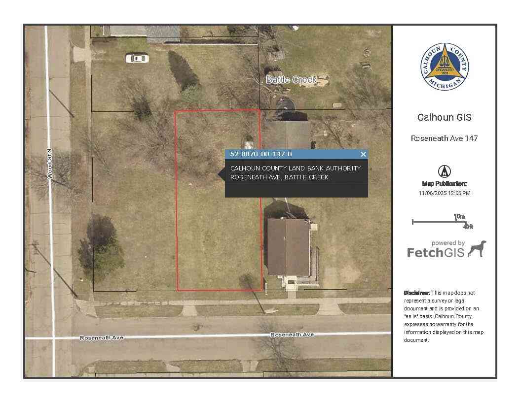 Vacant Land For Sale - V/L Roseneath Avenue #147<br/> Battle Creek, MI 49037
