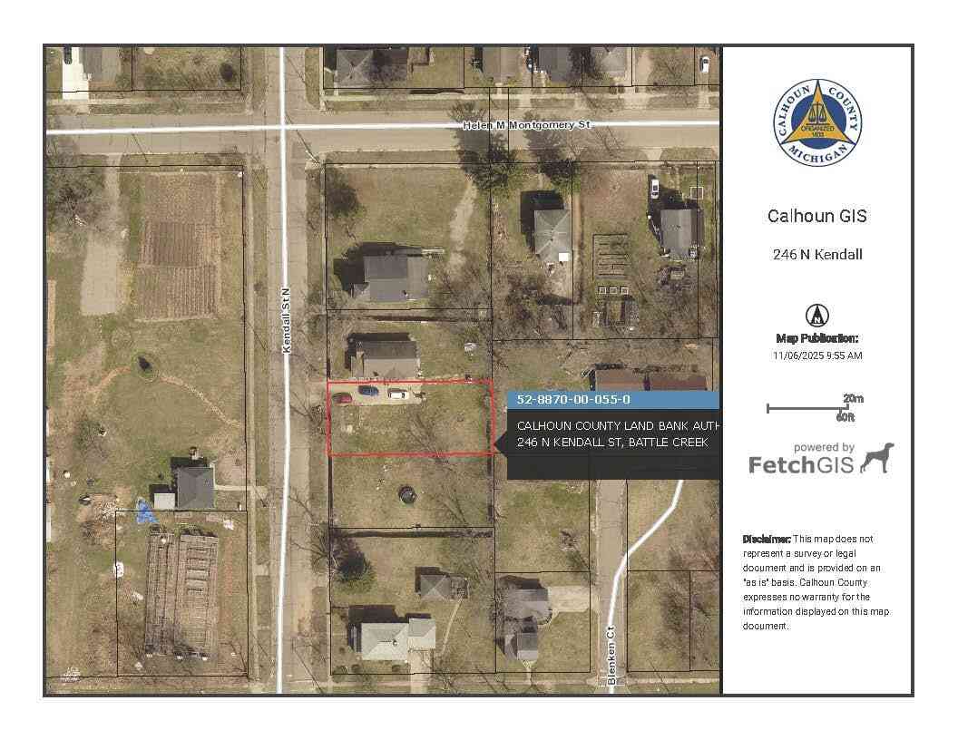 Vacant Land For Sale - 246 N Kendall Street<br/> Battle Creek, MI 49037