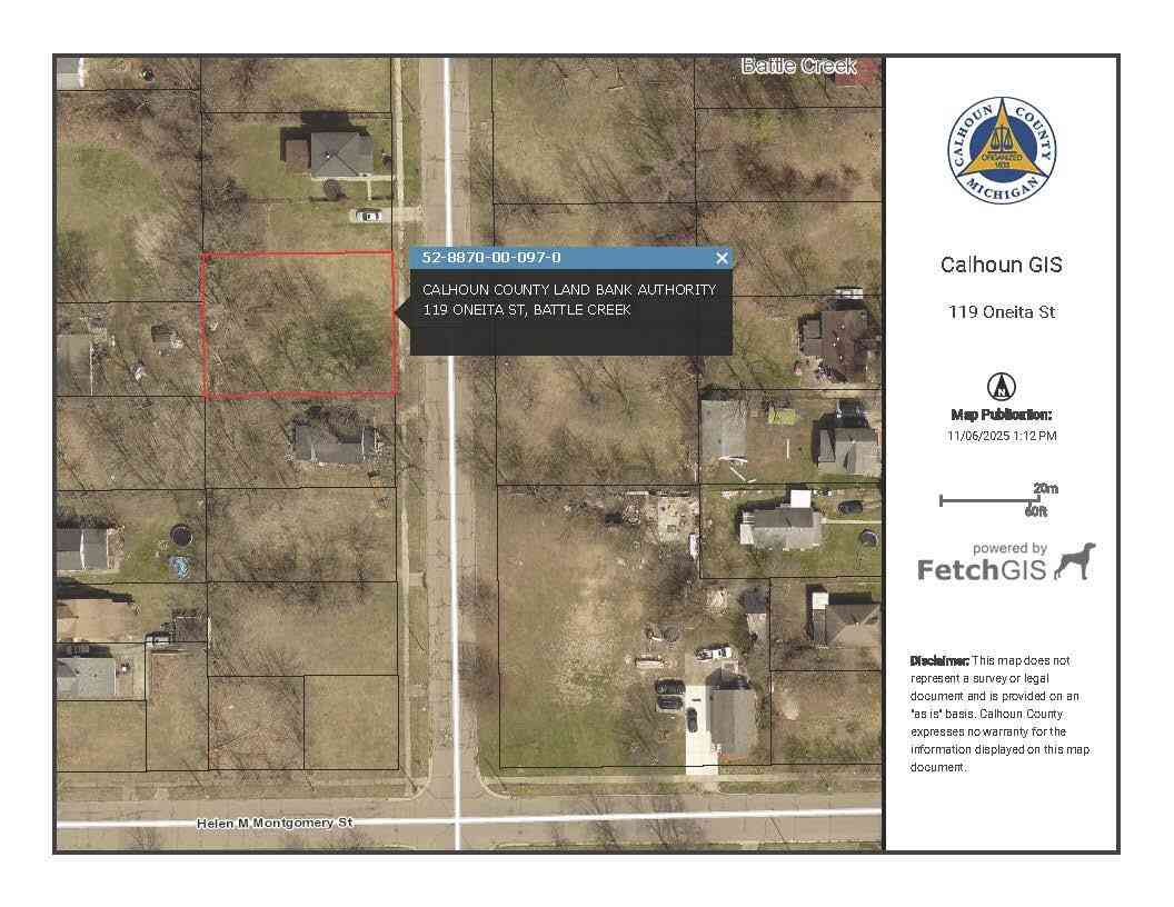 Vacant Land For Sale - 119 Oneita Street<br/> Battle Creek, MI 49037