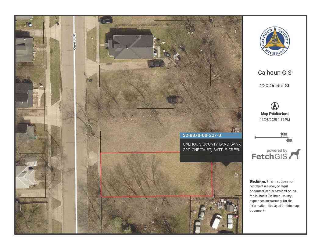 Vacant Land For Sale - 220 Oneita Street<br/> Battle Creek, MI 49037