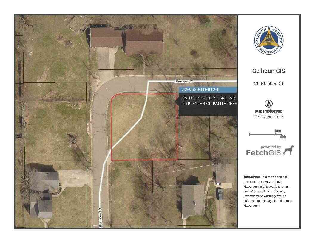 Vacant Land For Sale - 25 Blenken Court<br/> Battle Creek, MI 49037