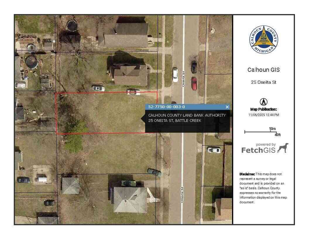 Vacant Land For Sale - 25 Oneita Street<br/> Battle Creek, MI 49037