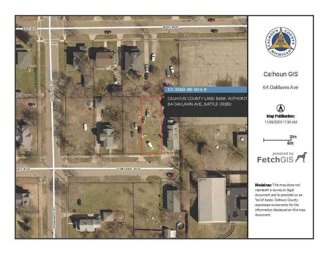 Vacant Land For Sale - 64 Oaklawn Avenue<br/> Battle Creek, MI 49037