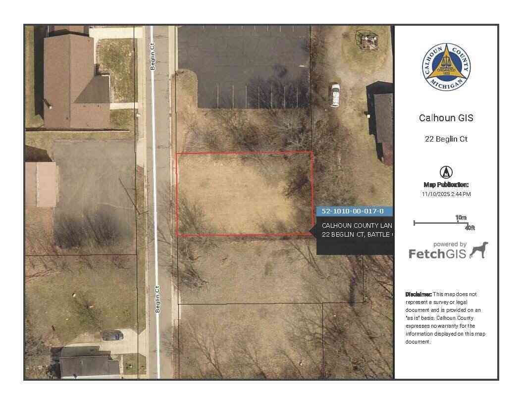 Vacant Land For Sale - 22 Beglin Court<br/> Battle Creek, MI 49037