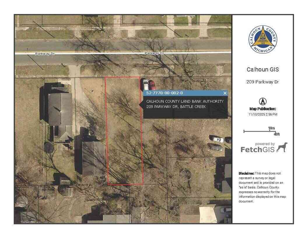 Vacant Land For Sale - 209 Parkway Drive<br/> Battle Creek, MI 49037