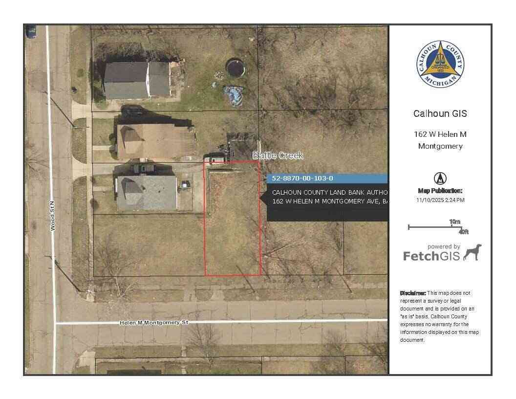 Vacant Land For Sale - 162 W Helen M Montgomery Avenue<br/> Battle Creek, MI 49037